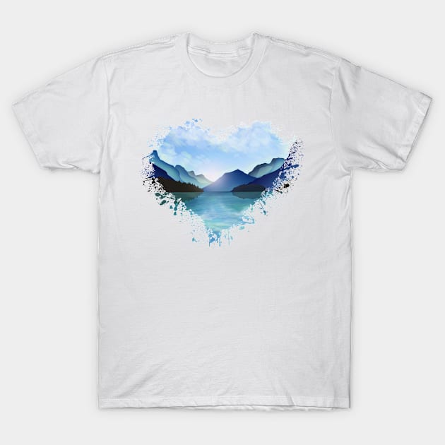 Love The Mountains T-Shirt by PhotoArts